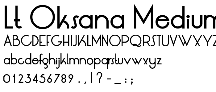 LT Oksana Medium Bold font